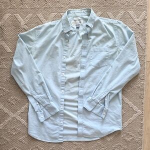Old Navy Men's Casual Light Blue Stretch Button Down Shirt Tall Medium Slim